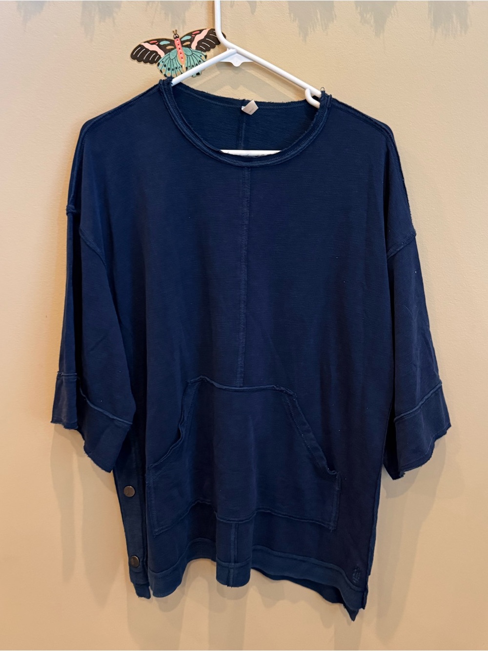 FP Movement by Free People Navy Blue Short Sleeve Pullover Tee